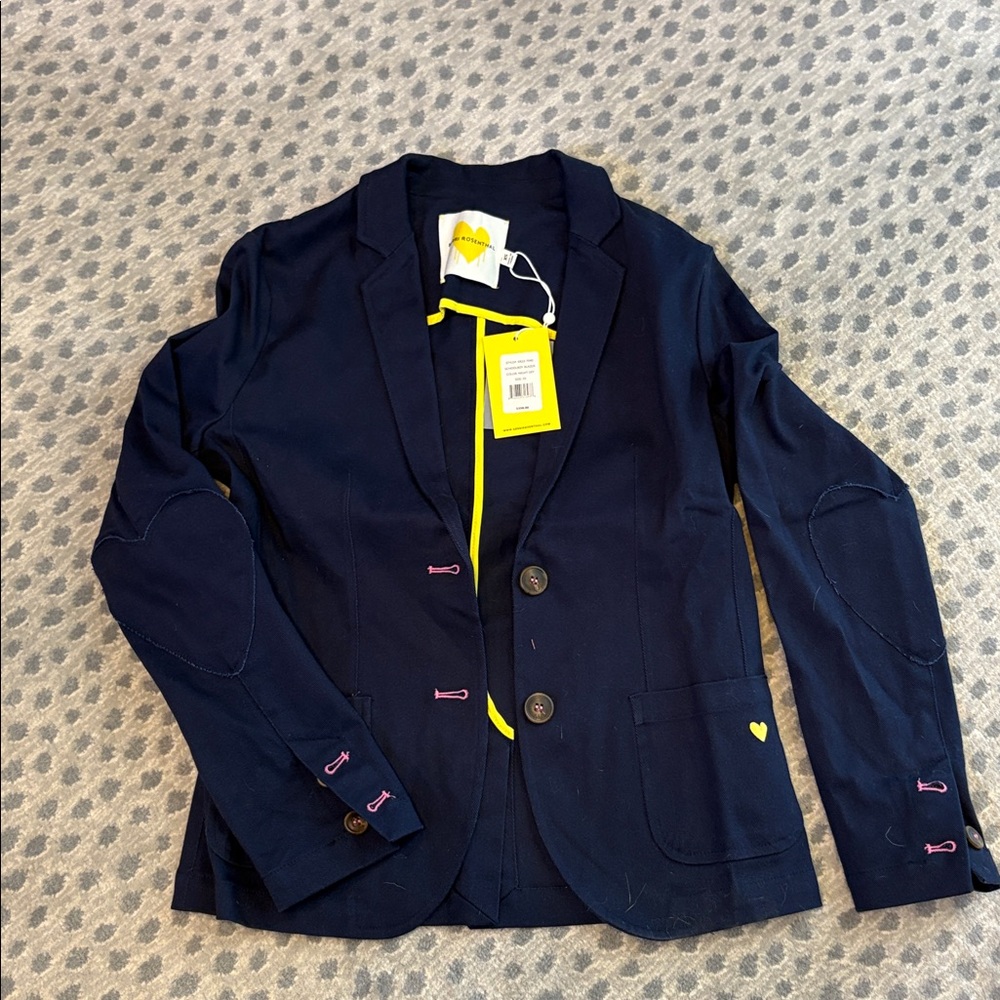 Kerri Rosenthal Night Sky Blazer with Yellow Trim